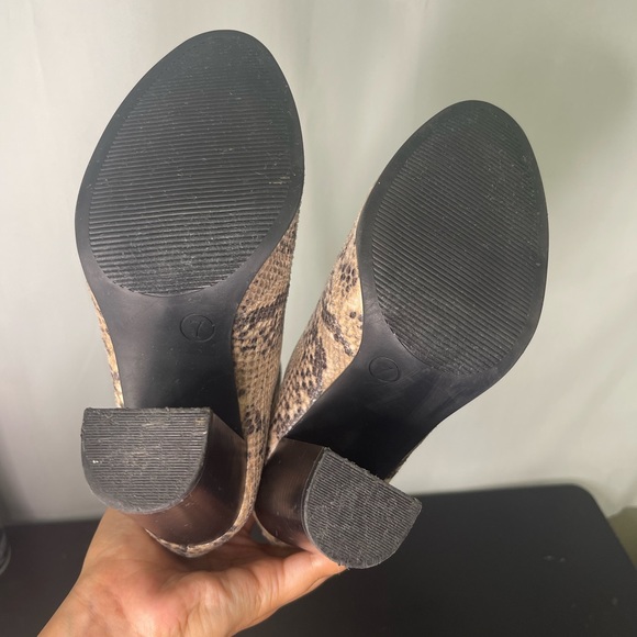 A+ Target Ashlin Boots Snakeskin  Print Faux Leather Zip Back Block Size 7 🐍 - Picture 5 of 6